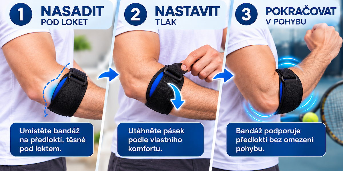 Jak používat bandáž na tenisový a golfový loket